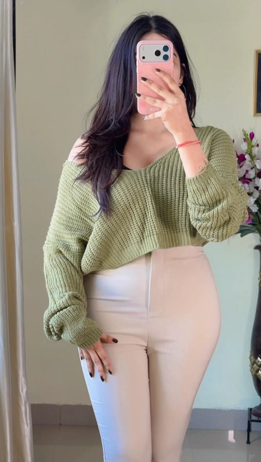 (Size-S to M) Premium Crochet Top- (C426)