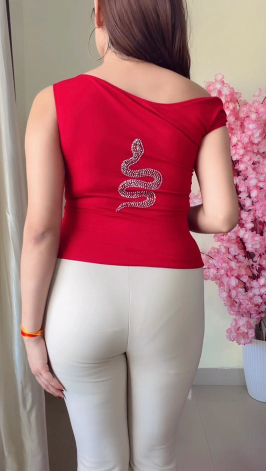 Classy One-Side Off-Shoulder Top