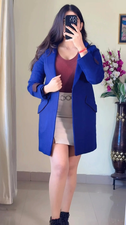 (Size-Xs to S) Blue Winter Coat- Wo179