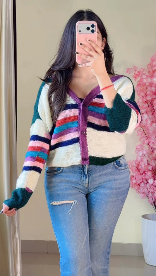 (Size-L to XL) Premium Crochet Top - C457