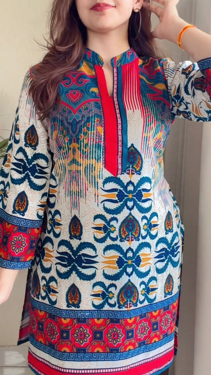 Ethnic Printed Kurta Palazzo Co-Ord Set