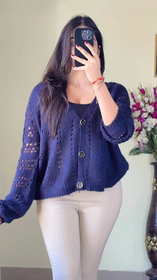 Size(XL to XXL) Crochet Sweater CB-119