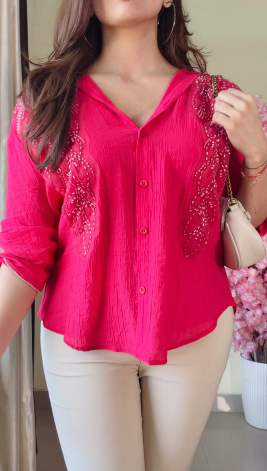 Pinkleaf Embroidered Premium Shirt