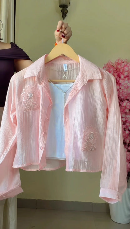 Pastel Pink shirt+ Inner Combo