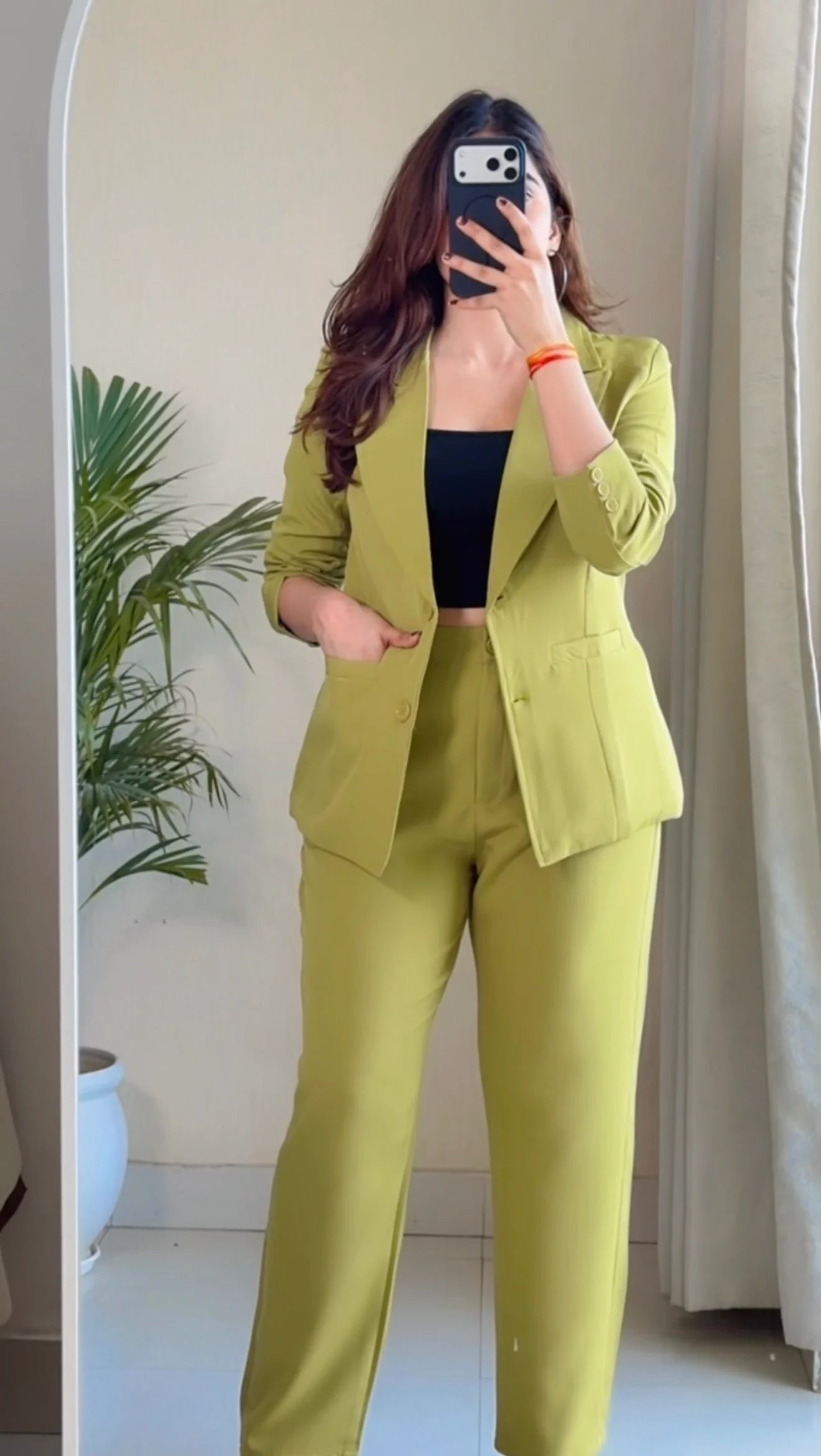 Pistachio Green Tailored Blazer Co-ord Set
