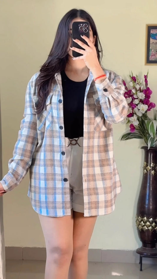 (Size- S to M) Classic Shacket-WS09