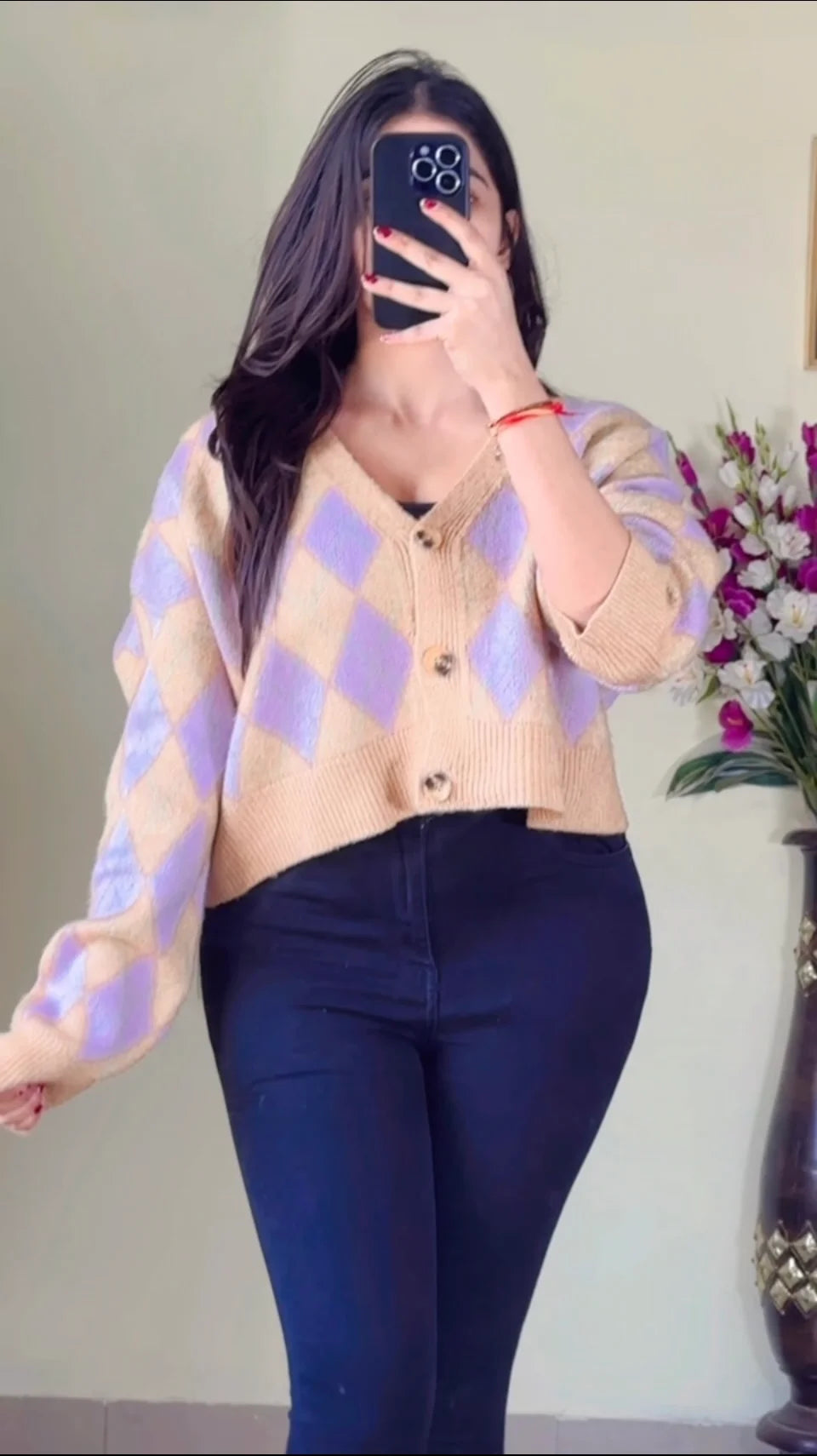 Size(L to XL)Crochet Sweater CB-144