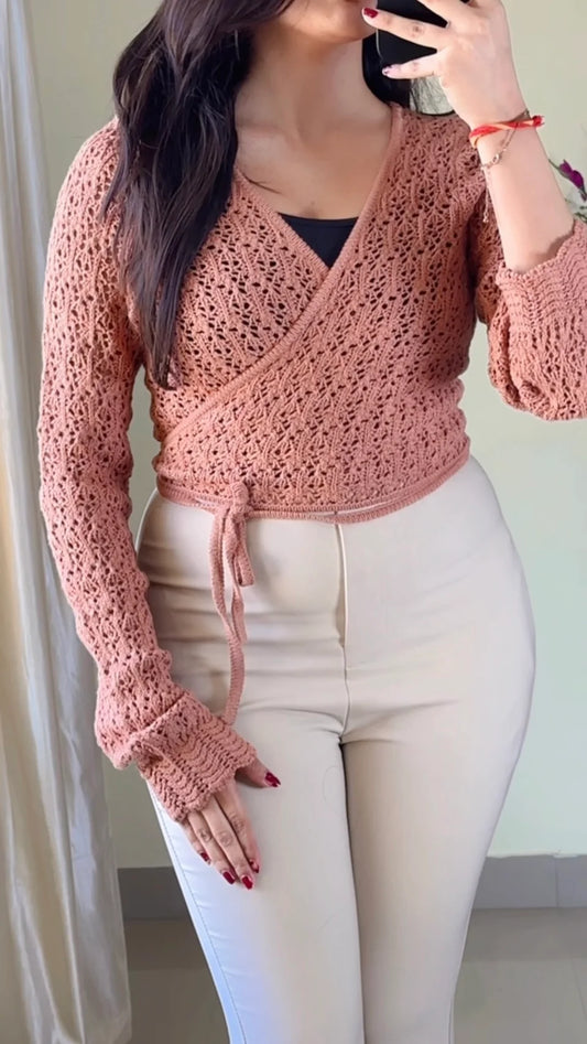 Size (Free Size)Crochet Sweater CB-118