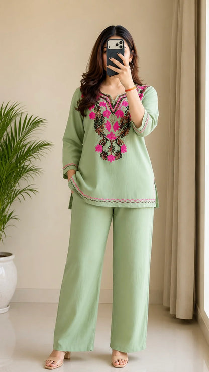 Gulnaar Embroidered Pakistani Co-Ord Set