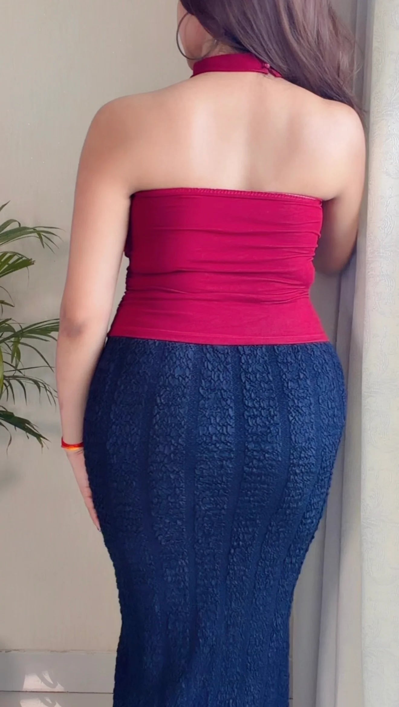 Cherry Charm Co-ord Set (Cherry Red Top with Black Skirt)
