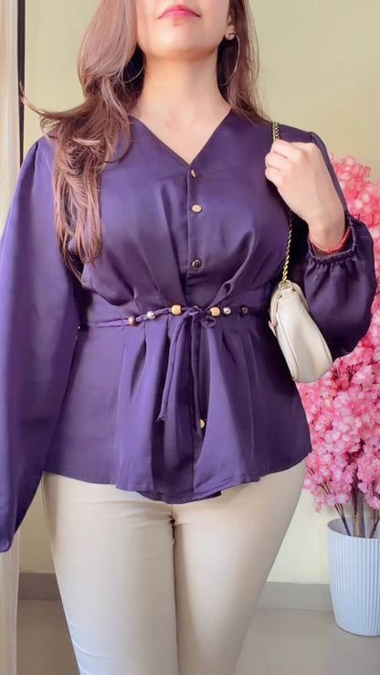 Royal Grace Peplum Shirt