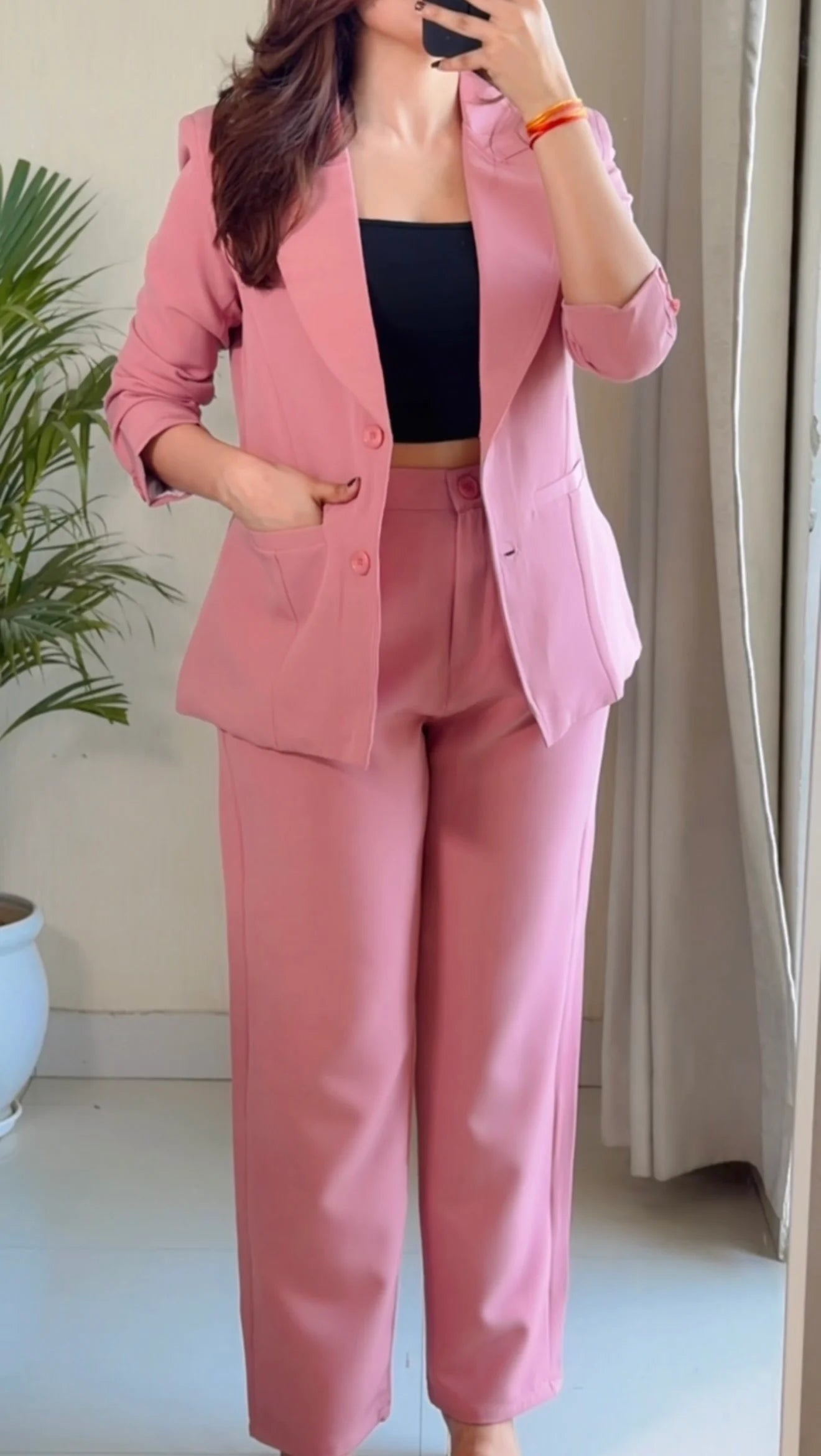 Blush Tailored Blazer Co-ord Set