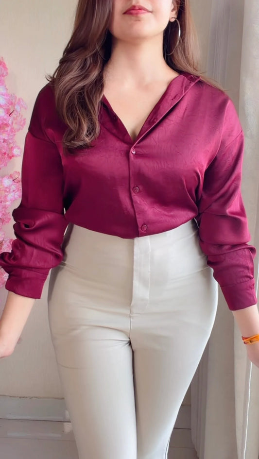 Wine Luxe Sheen Shirt