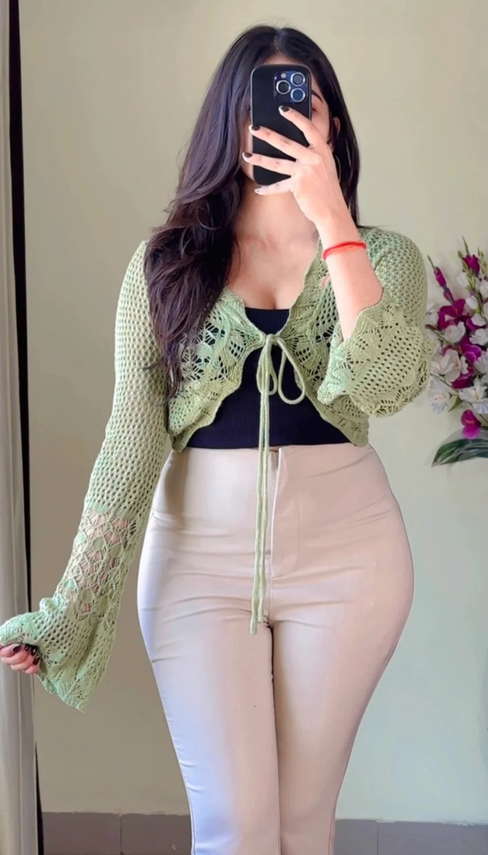 (Size-Xs to S) Crochet Top-CB156