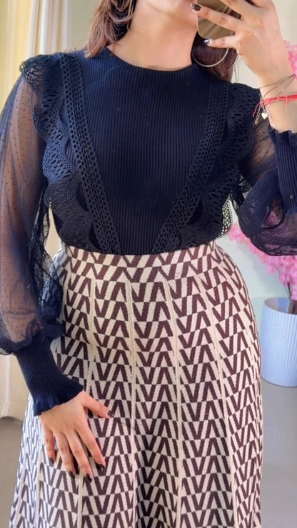 (Size-Free Size) Classy Co-Ord Set-  K-544