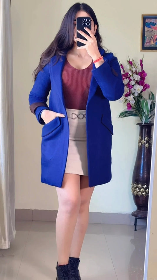 (Size-Xs to S) Blue Winter Coat- Wo179