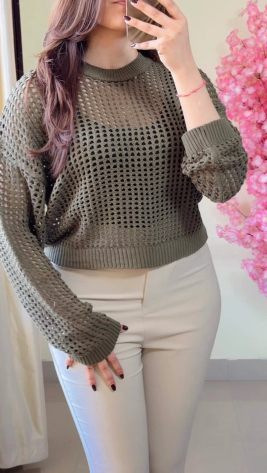 (Size-S to M) Crochet Top- C523