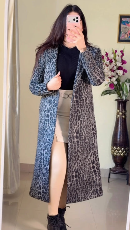 (Size-Xs ) Leopard Print Winter Coat- Wo209