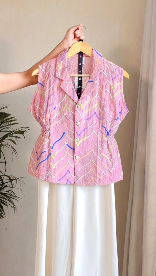 Ziva Statement Printed Co-Ord Set (Top+Pant)