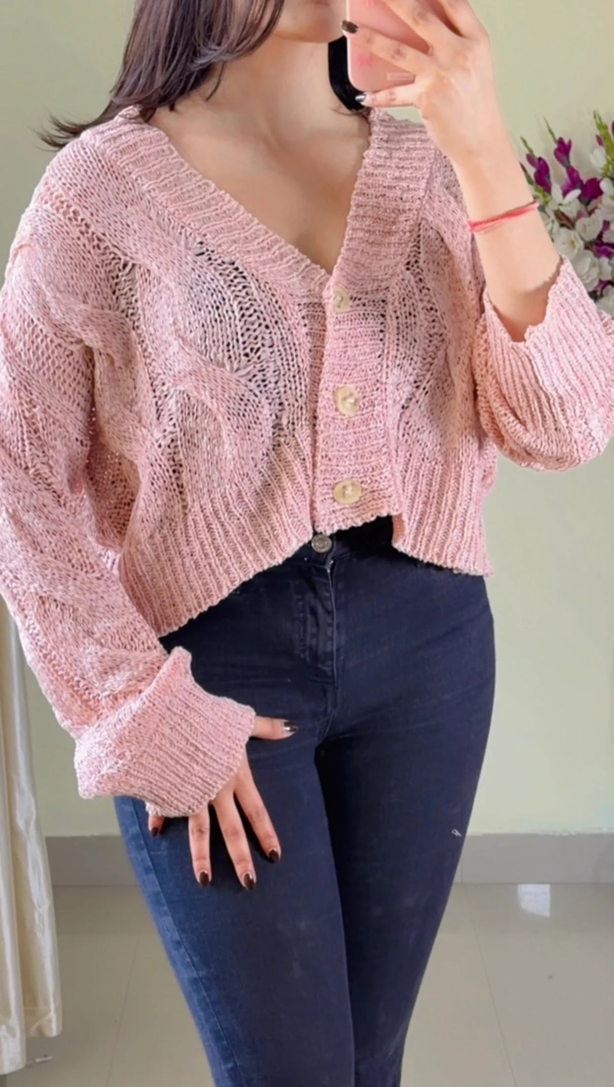 (Free Size) Premium Crochet Top - C437