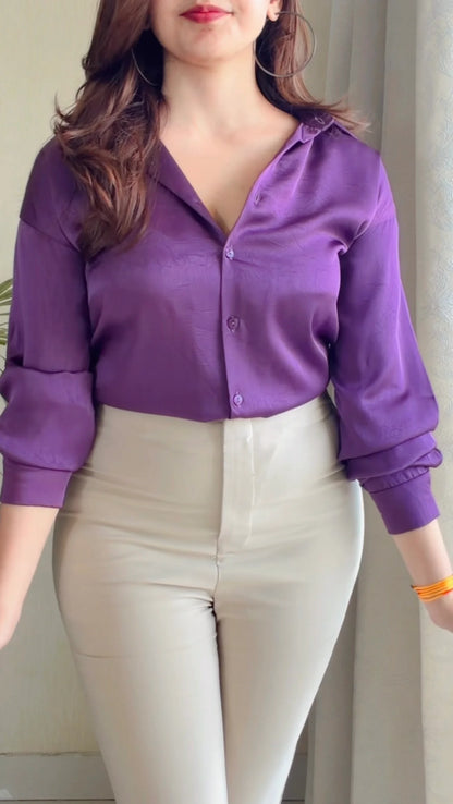 Purple Luxe Sheen Shirt