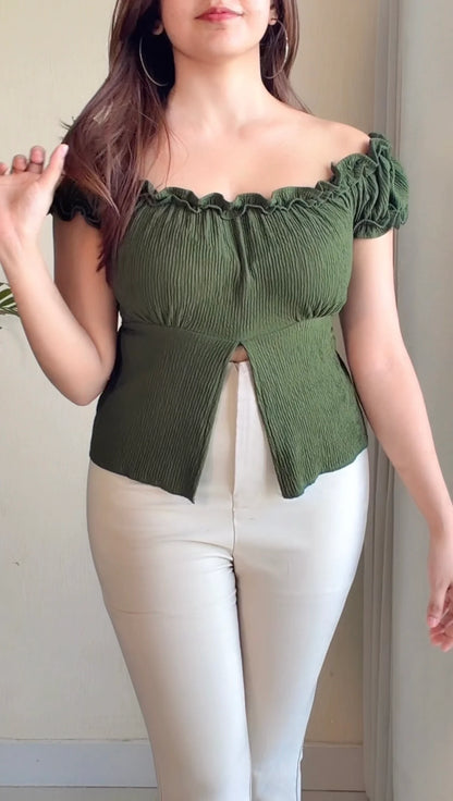 Off-Shoulder / On-Shoulder Ruched Top