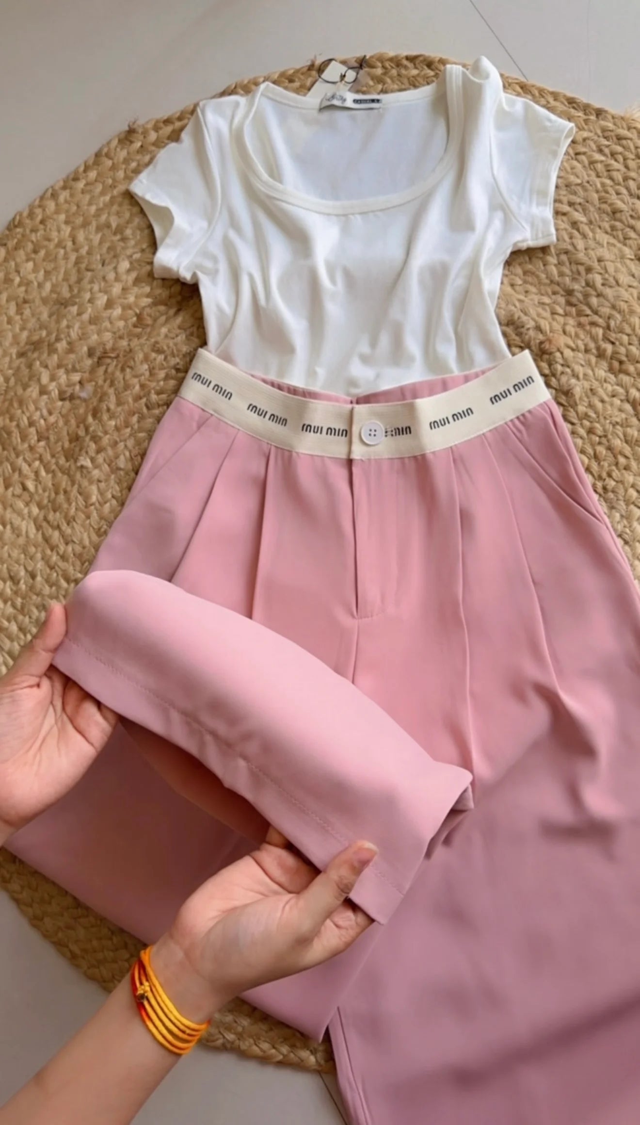 Blush Breeze Tailored Trouser