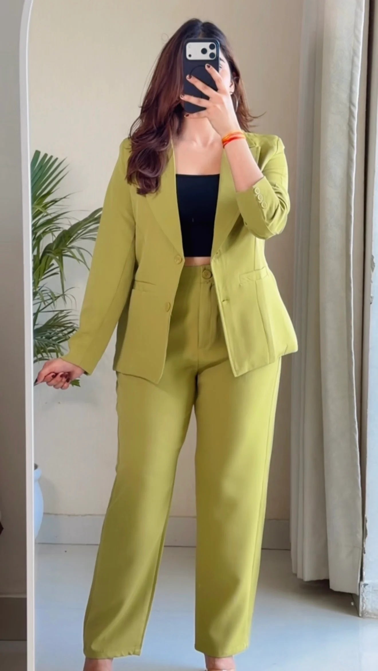 Pistachio Green Tailored Blazer Co-ord Set