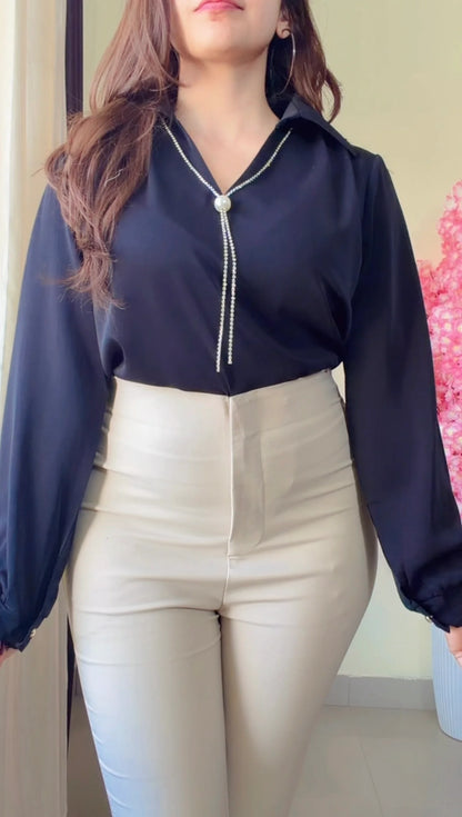 Black Pearl Tie Shirt