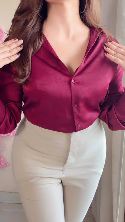 Wine Luxe Sheen Shirt