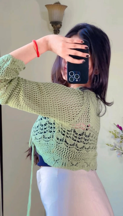 (Size-Xs to S) Crochet Top-CB156