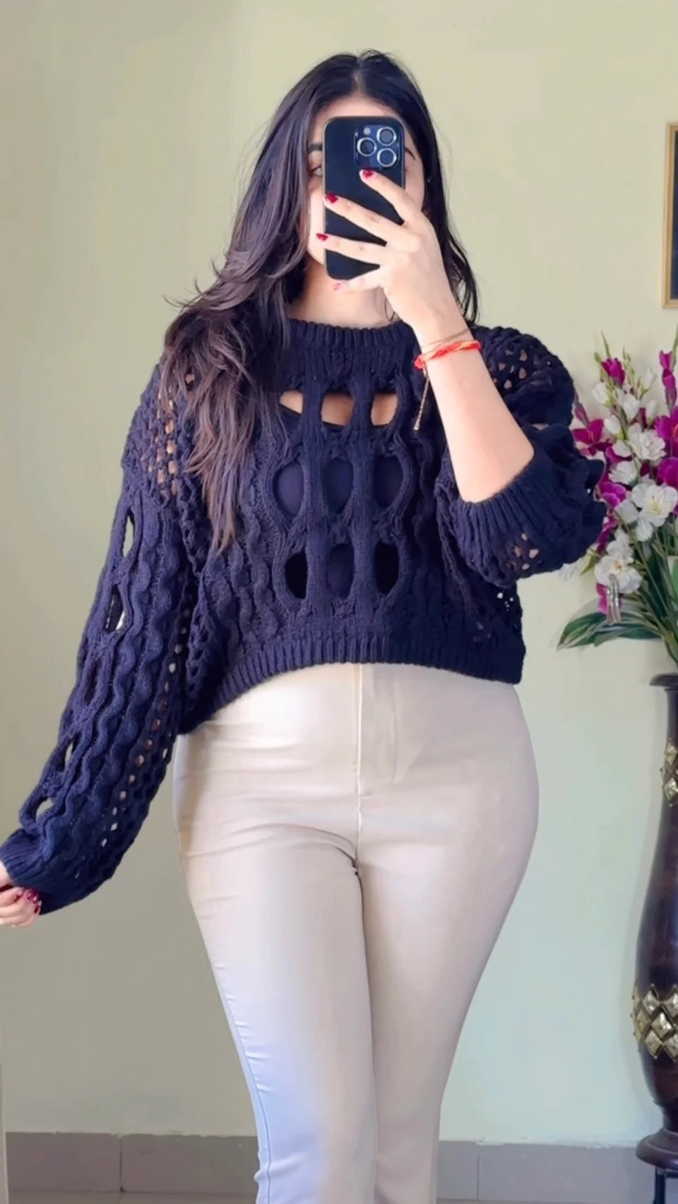 Size(Free Size) Crochet Sweater CB-121