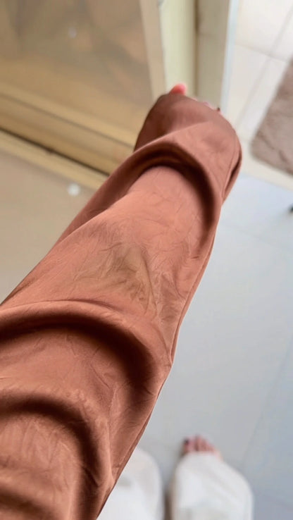 Brown Luxe Sheen Shirt