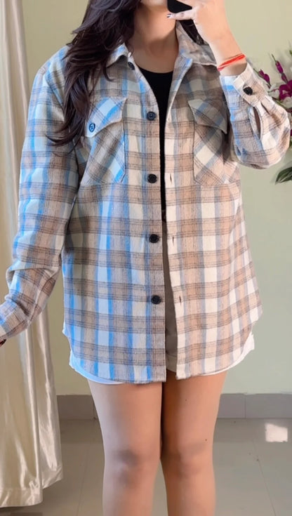 (Size- S to M) Classic Shacket-WS09