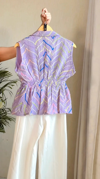 Ziva Statement Printed Co-Ord Set (Top+Pant)