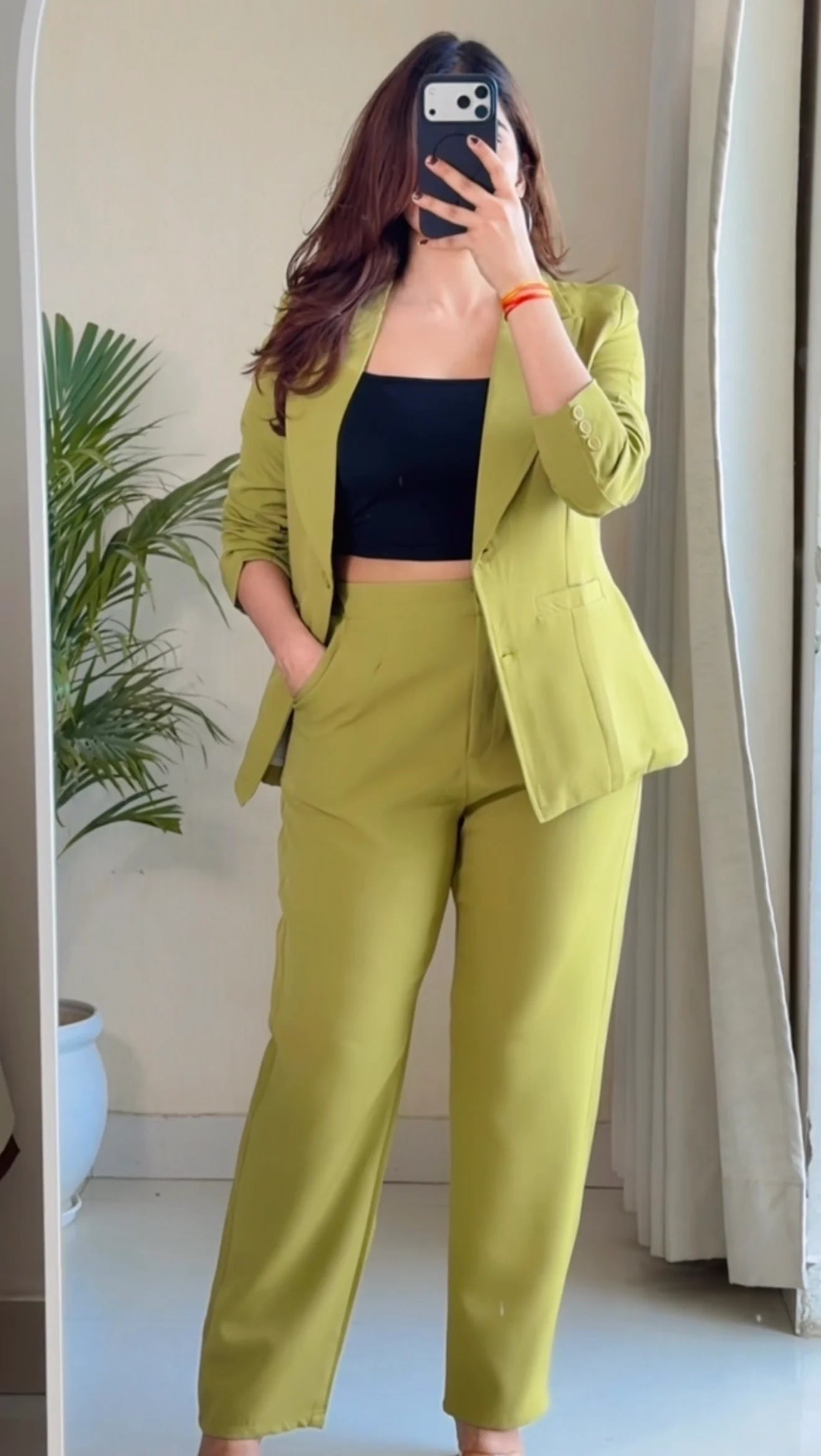 Pistachio Green Tailored Blazer Co-ord Set