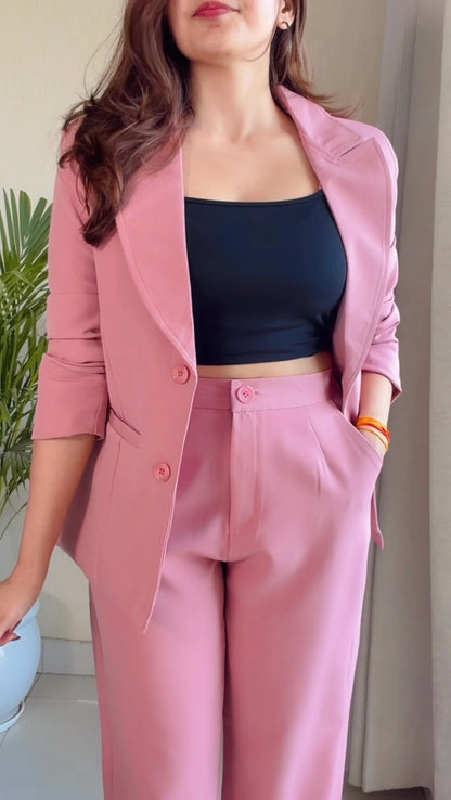 Blush Tailored Blazer Co-ord Set