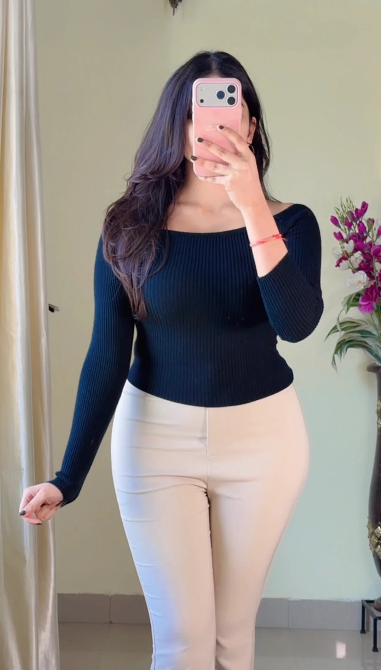 (Size-S to M) Premium Ribbed Top- RO360