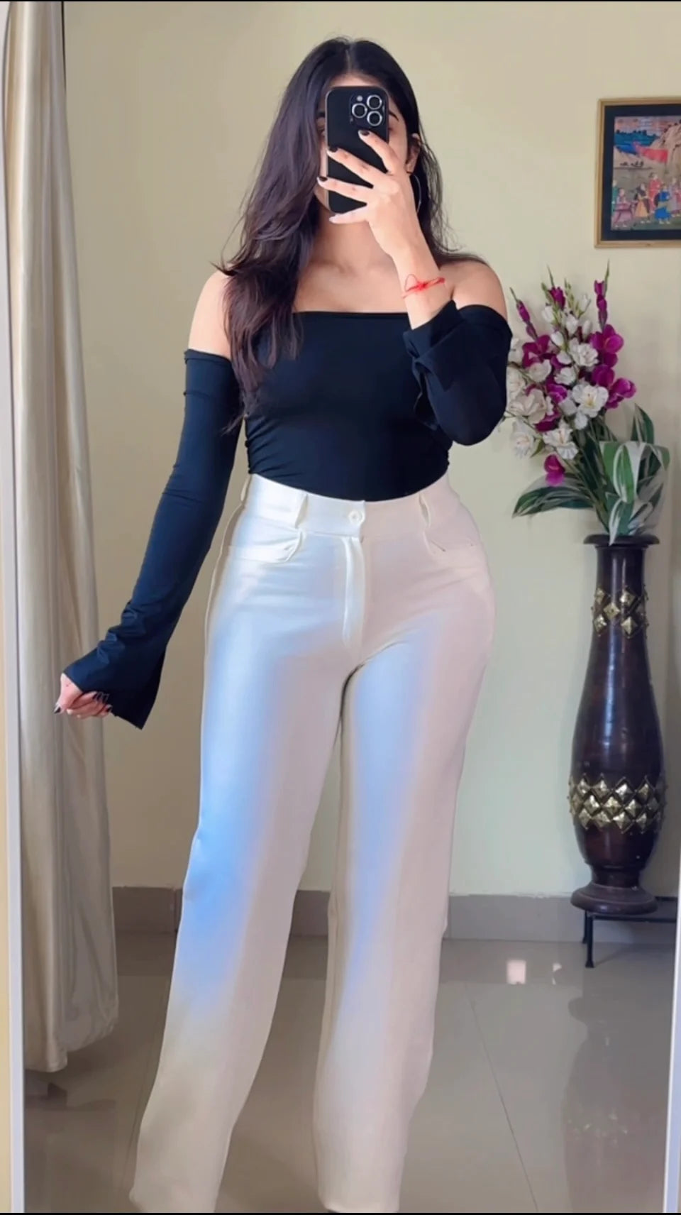 White Straight Fit Trouser- PO1