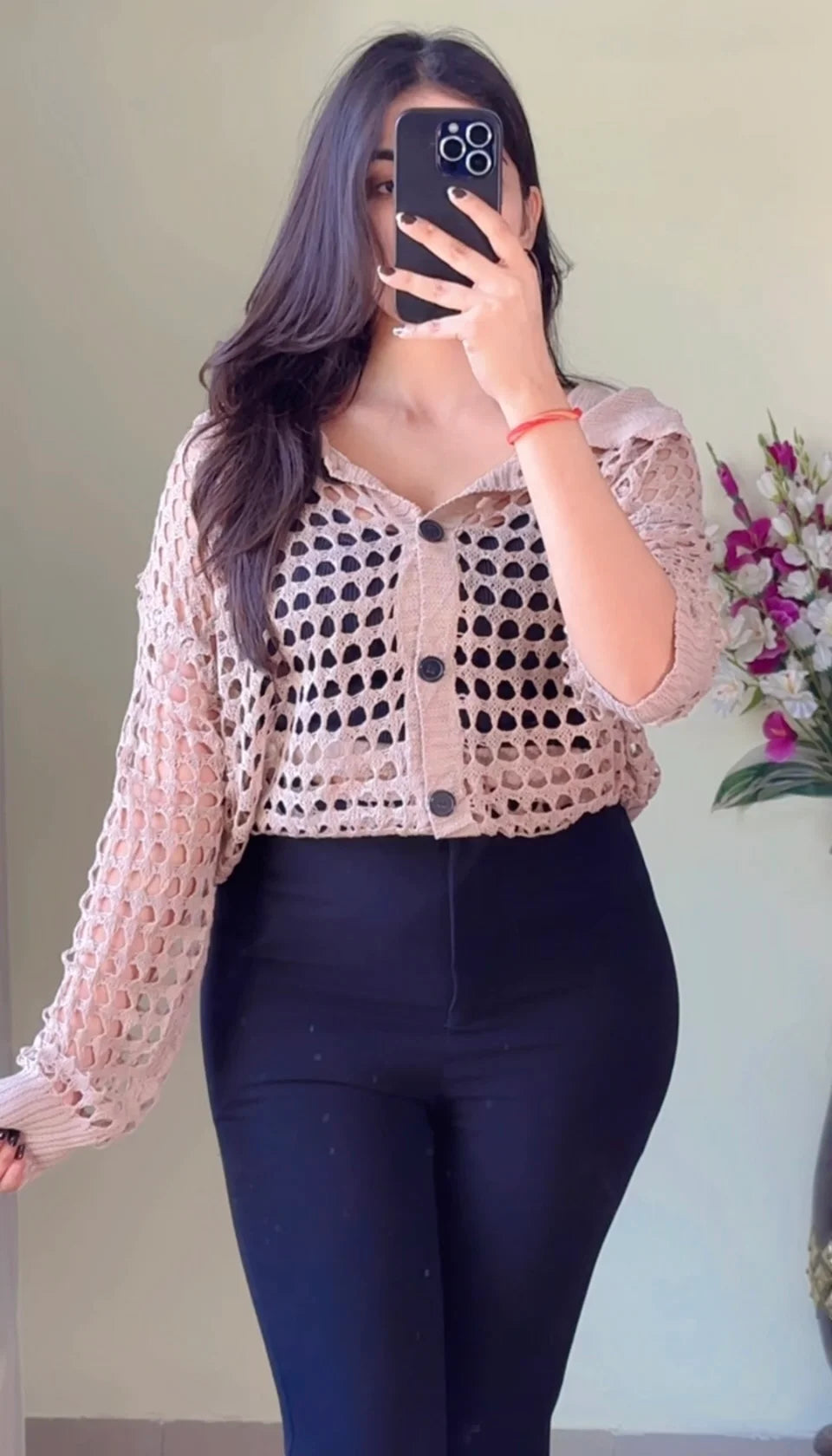 (Size-Free Size ) Crochet Top- CB188