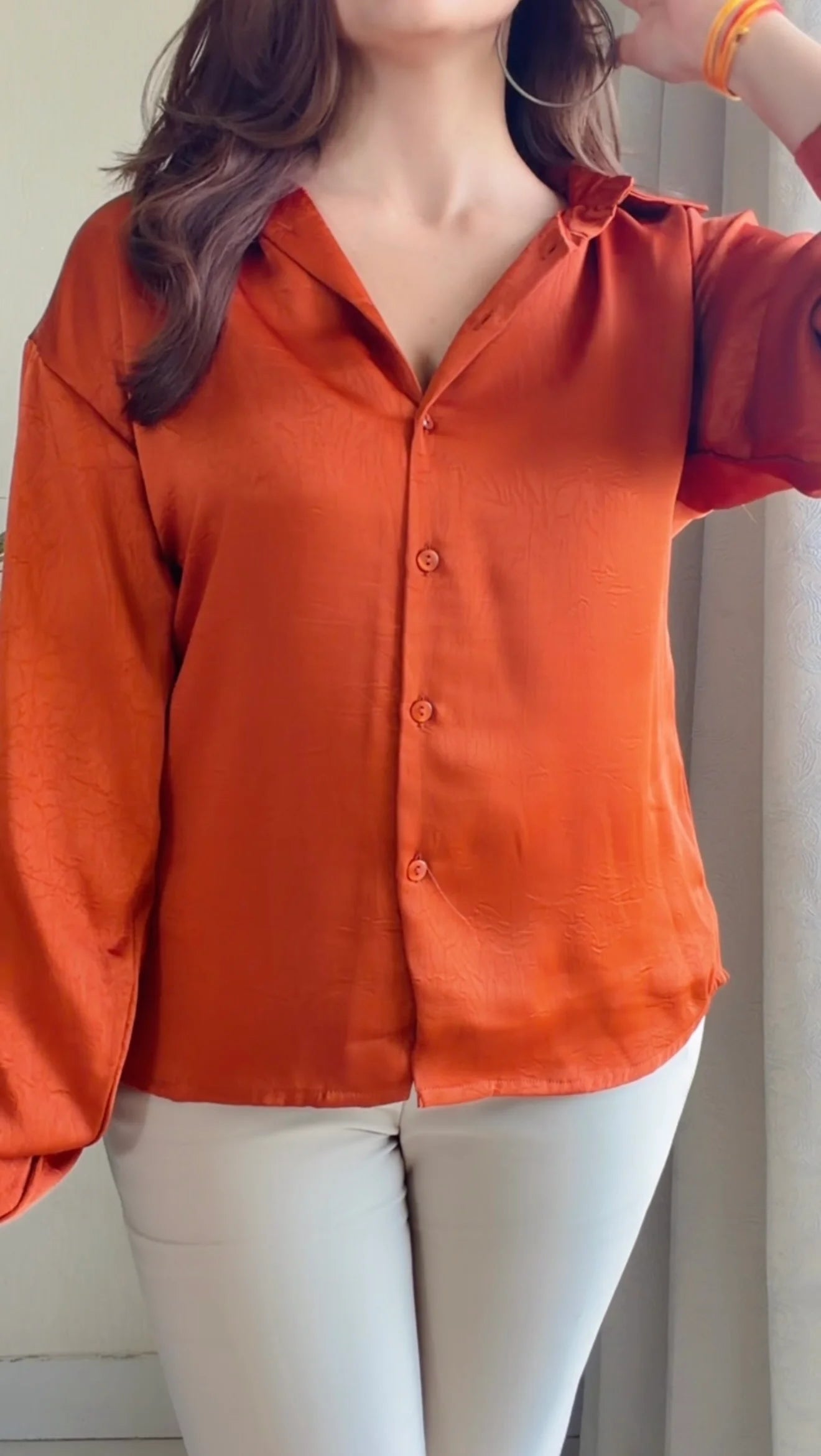 Rust Luxe Sheen Shirt