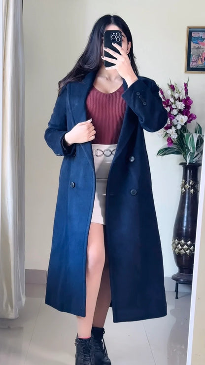 (Size-S to M) Blue Winter Coat- Wo184