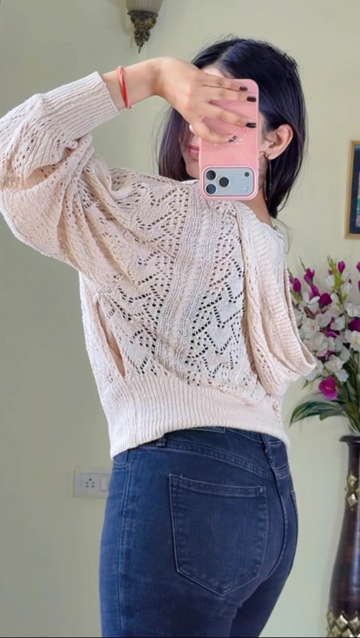 (Free Size) Premium Crochet Top - C435