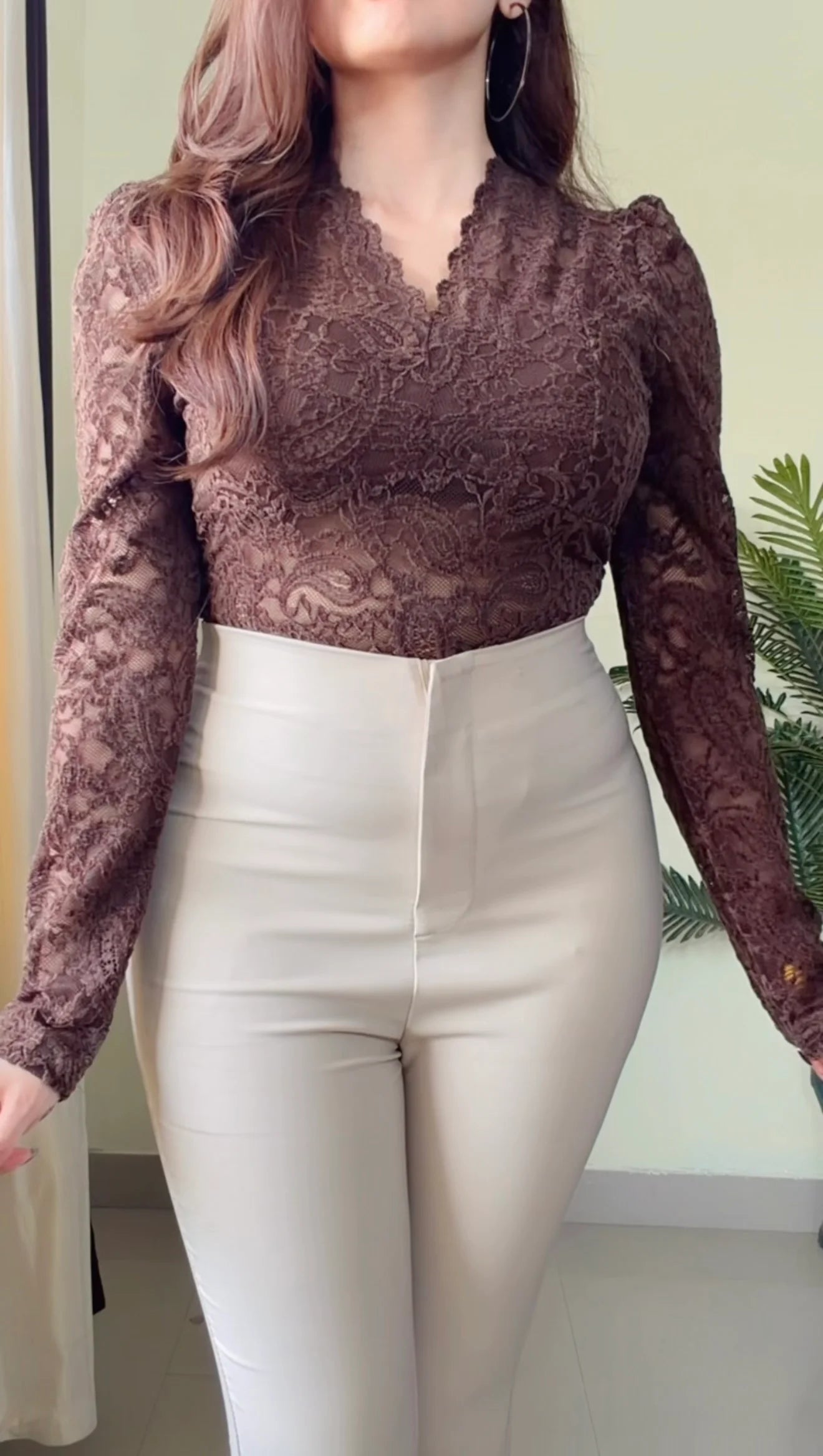 Rose Beige Sculpted Bootcut Trouser