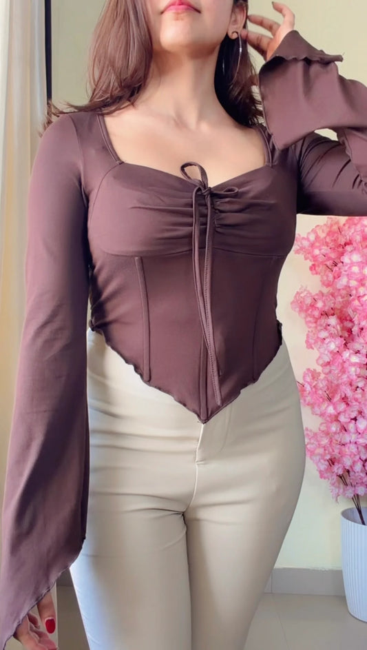 Sweetheart Neckline Corset-Style Top