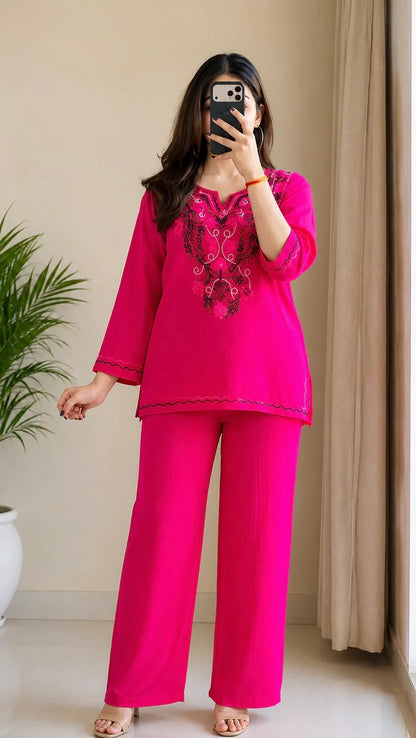 Gulnaar Embroidered Pakistani Co-Ord Set