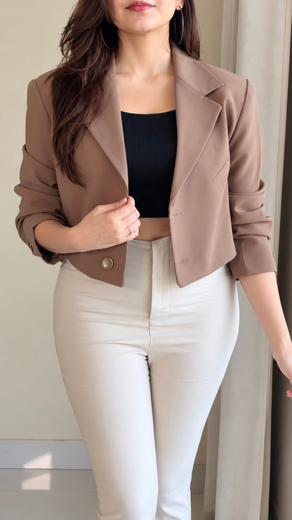 Premium Crop Blazer-B-38