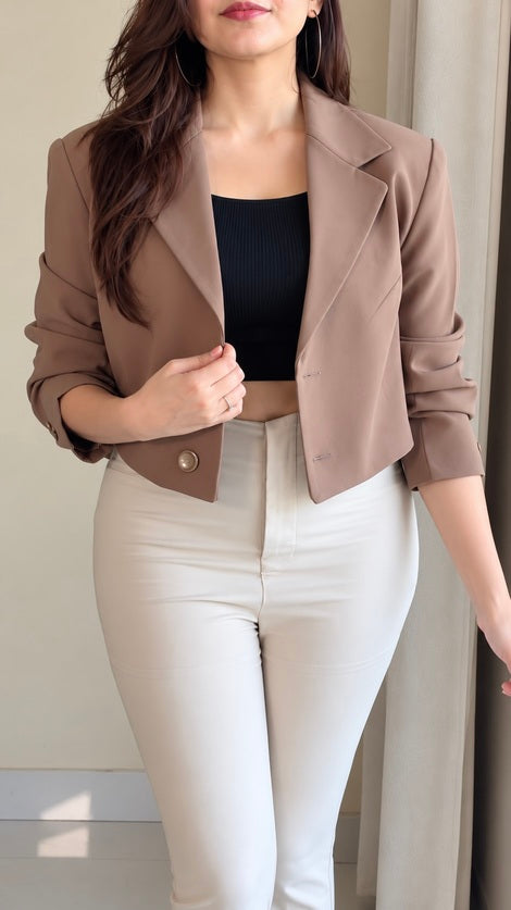 Premium Crop Blazer-B-38