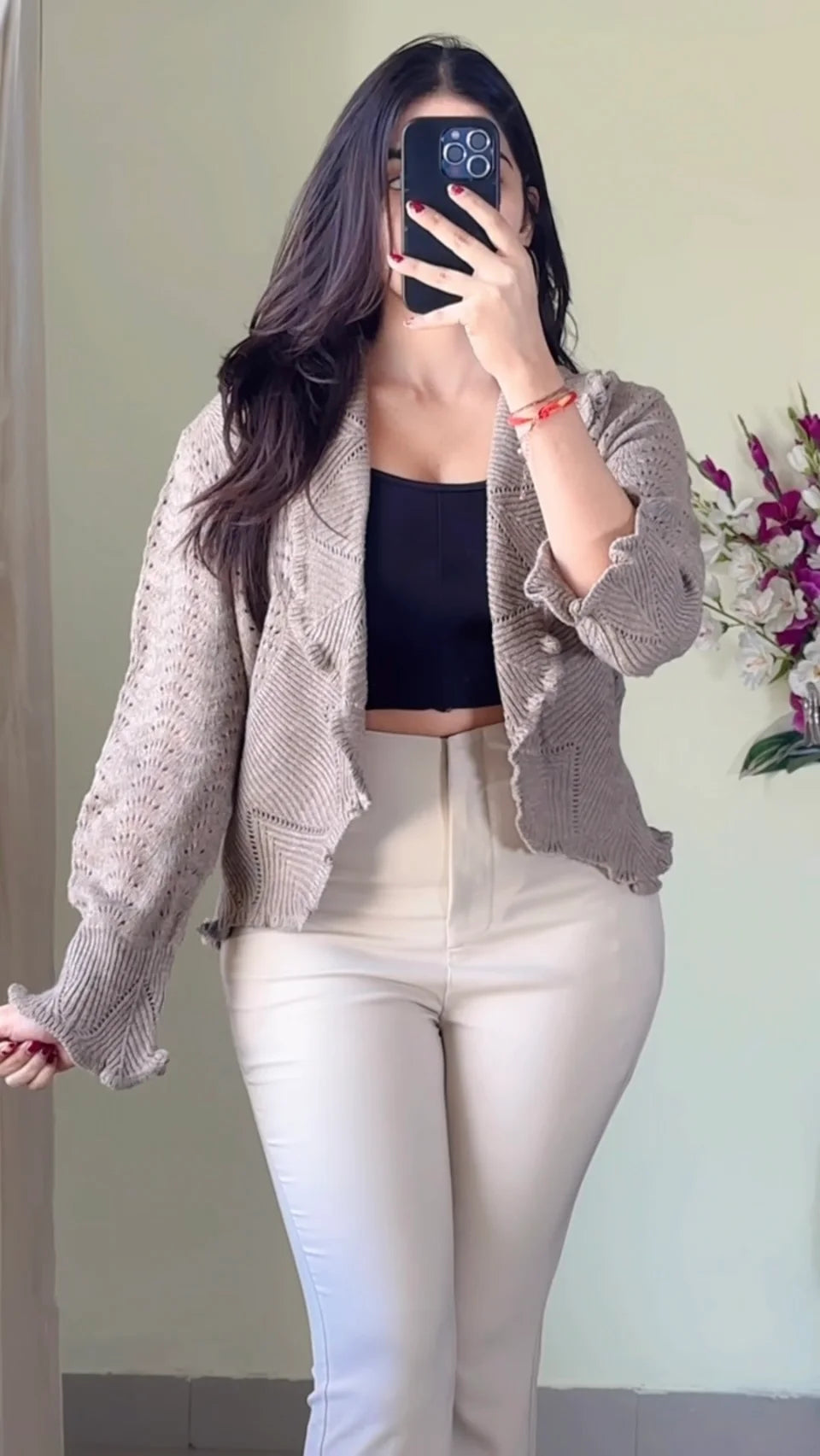 Size(Free Size)Crochet Shrug CB-128