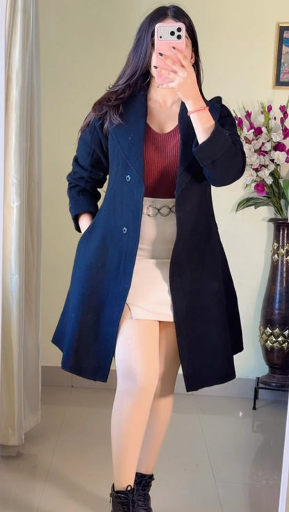 (Size- S to M) Premium Black Winter Coat- WO261